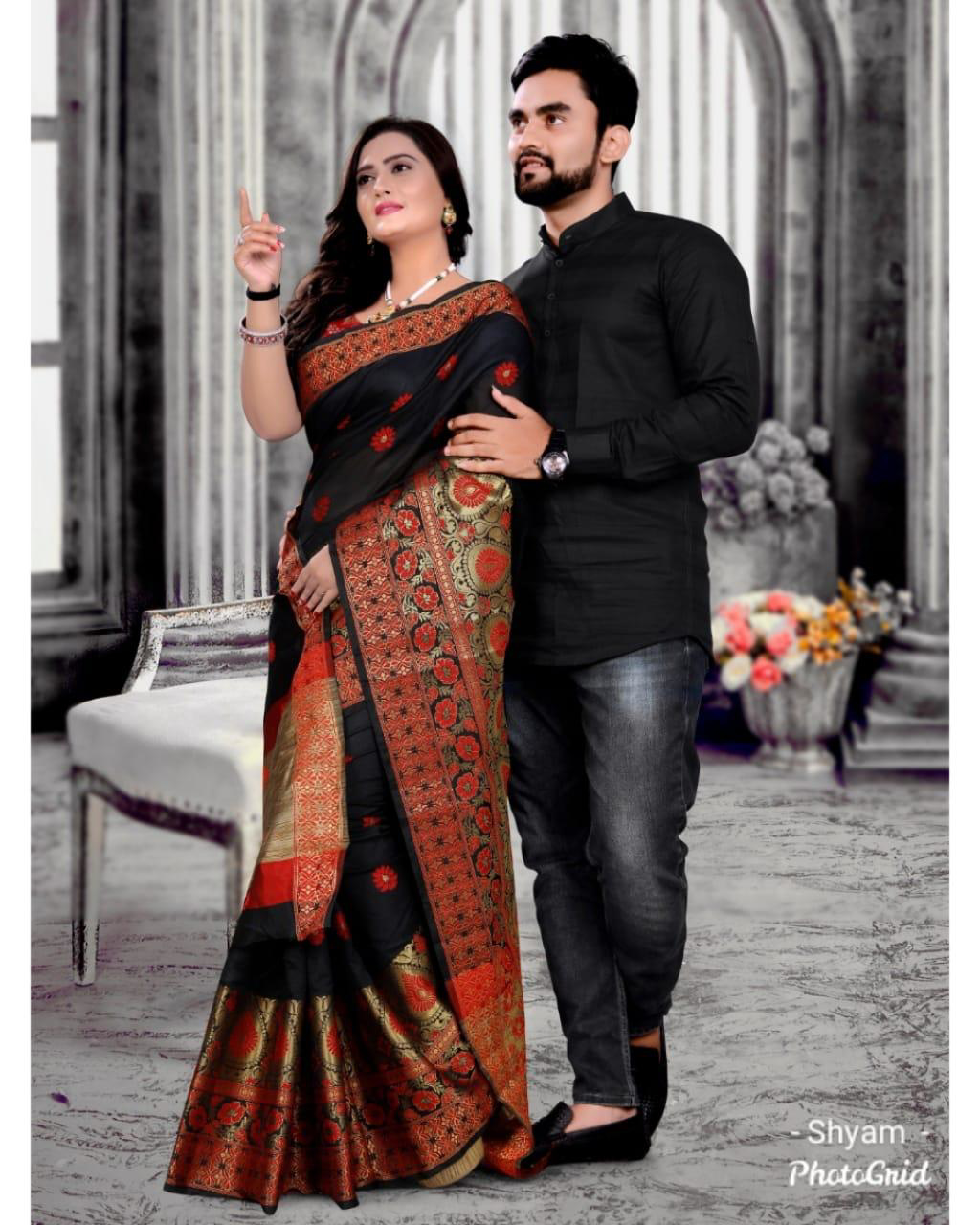 matching ethnic wear for couple