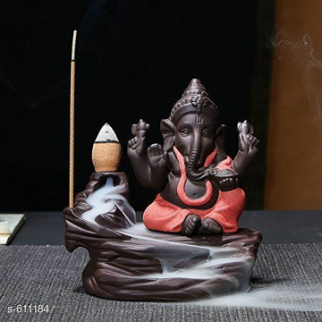 Lord Bal Ganesha Smoke Fountain Polyresin Incense Burner