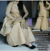 Chanderi Silk Stitched Sharara Suit Cream
