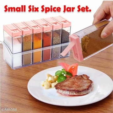 Plastic Spice Storage Containers Set of 6