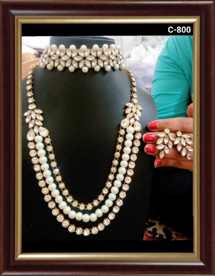 Buy Artificial Jewellery Designer Necklace Set with Earrings for Women