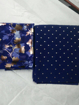Pure Nazamin Saree With Soft Net Foil Gold Print in Navy Blue
