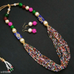 Fashion Beads Necklace Set in multicolor