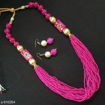 Beaded Necklace Set in Pink Color
