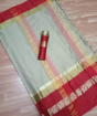 Buy  Cotton Silk Jacquard Saree With Red Blouse Online at Best Prices on UdaipurBazar.com