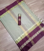 Buy  Cotton Silk Jacquard Saree With Maroon Blouse Online at Best Prices on UdaipurBazar.com