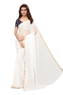 Buy White Chiffon Sarees With Light Border Online at Best Prices on UdaipurBazar.com