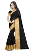 Buy Black Color Cotton Silk Sarees with Wide Border Online at Best Prices on UdaipurBazar.com