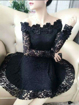 Black Off Shoulder Lace Midi Dress