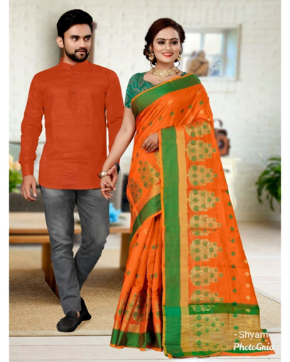 Couple Combo Collection ( Shirt + Dhoti + Saree) – Lakshmi Boutique