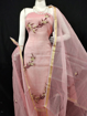 Kota Doria Embroidery Suits Dress Material Rose Color