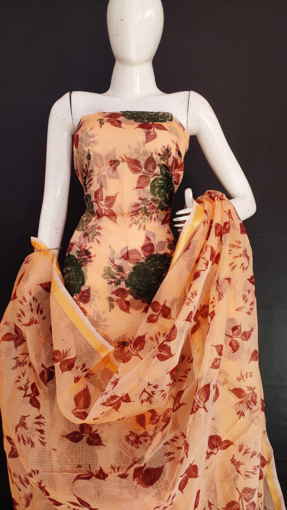 Kota Doria Screen Print Salwar Suit Dress Material
