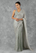 Pure Georgette Saree With Mukaish Work