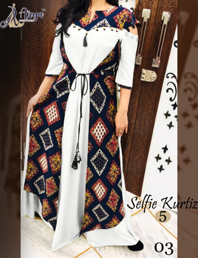 Digital print selfie kurti 