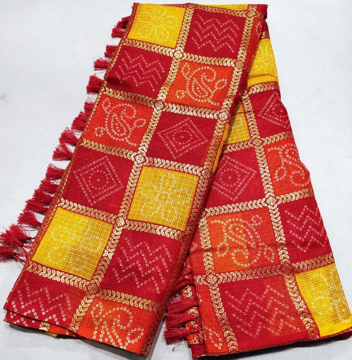Cotton saris for women with traditional design 