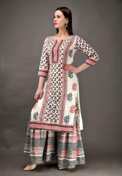 Cotton Sharara Kurti Dress