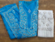 Blue Luchnowi Chikankari Kurti With Pants (white)