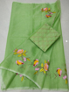  Green color embroidered saree for women 