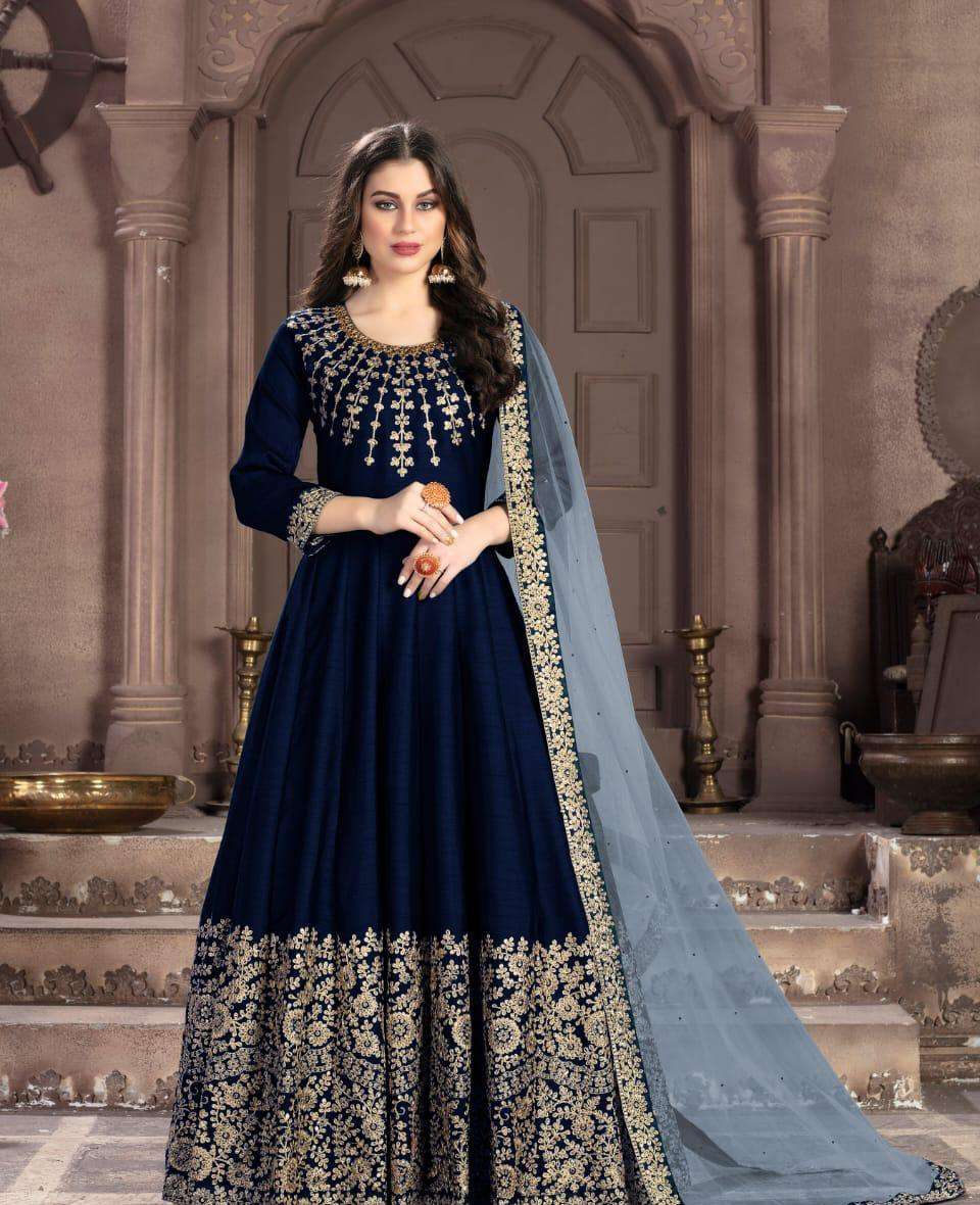 evening gown with dupatta