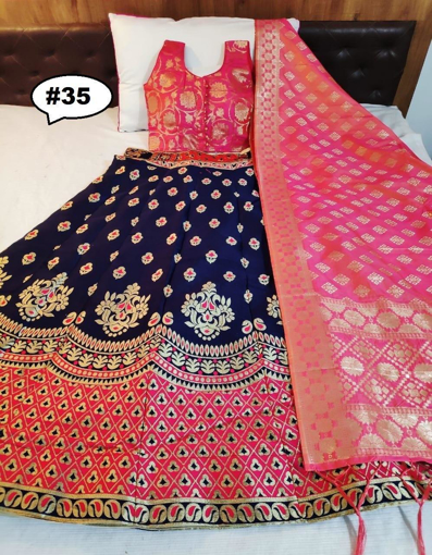 Buy Festival Wear Rani Weaving Brocade Lehenga Choli Online From Surat  Wholesale Shop.