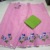 Kota doria bird embroidery work saree for women 