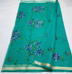 Kota doria hand printed saree for women with blouse