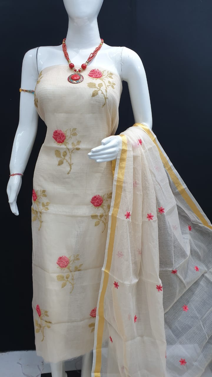Kota Doria Gota Patti Work Dress Material main image 1