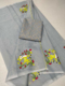  Embroidery work kota doria sarees with blouse piece.
