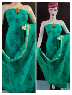  Printed kota doria dress material for women