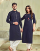 Couple dress in navy blue