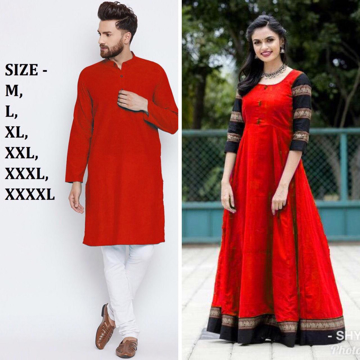 Couple matching dress - red