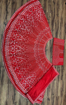 Red bridal lehenga - fabric