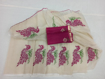 Peacock embroidery saree off white