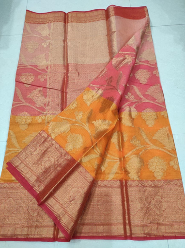 Pure Kota Doria Saree With Zari Work On Borders 