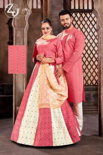 Ethnic Couple Combo Dress - Pink