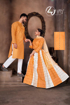 Ethnic Couple Combo Dress - Orange