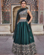Green lehenga with blouse and dupatta