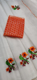 Kota Doria Cotton Saree with parrot embroidery and contrast blouse