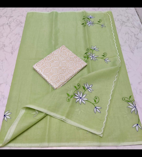 Kota cotton embroidery sarees for summers 