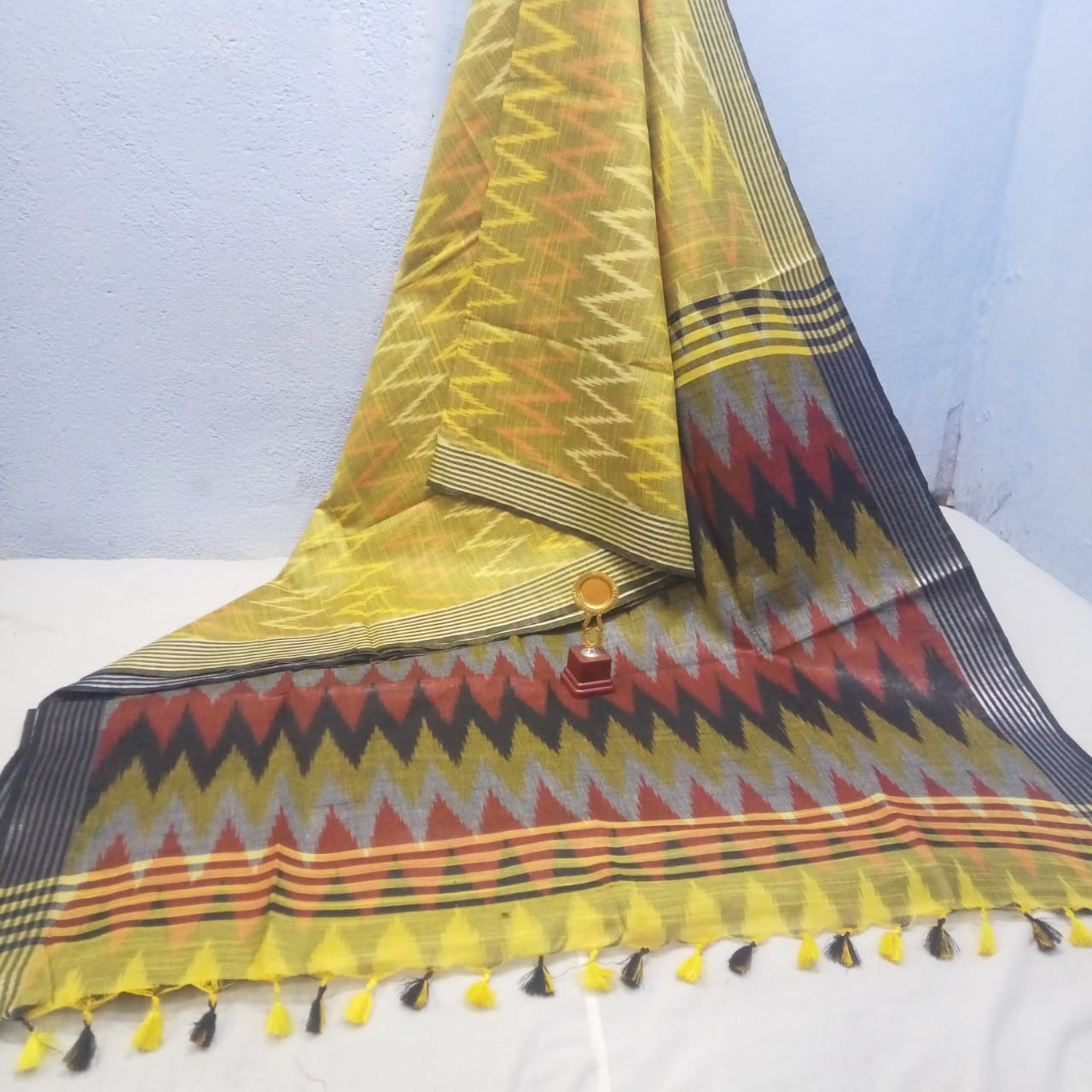 Latest Ikkat print cotton saree for summers online at best price at