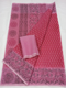 Pink Kota Doria Block Print Saree