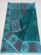 Sea Blue Kota Doria Block Print Saree