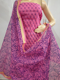 Kota Doria Block Print Salwar Suit (Purple Color)