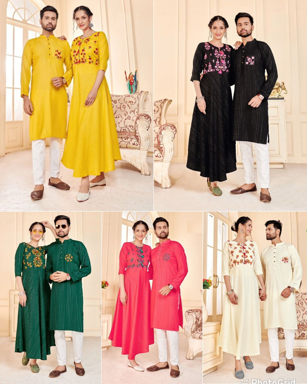 Matching dress for couples, Lady's gown and Kurta Pajama Shop online