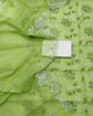 Kota Doria Embroidery Salwar Suit Green Color
