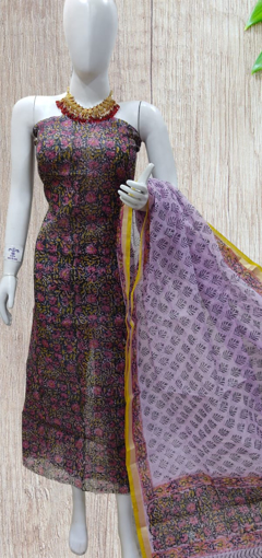 Buy kalamkari print Kota Doria fabric material online at best price