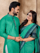 Couple dress in dark green 